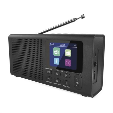 Portable radio EMOS E0090 with Bluetooth, DAB/ DAB+/ FM, black
