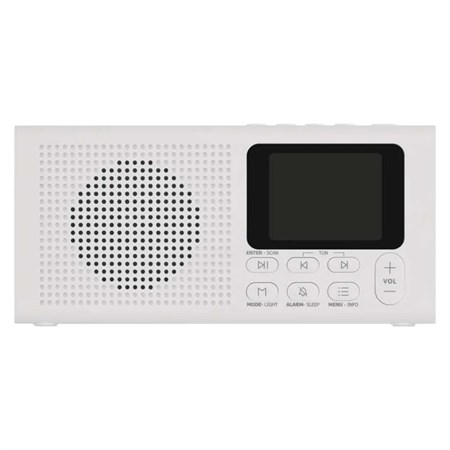 Portable radio EMOS E0091 with Bluetooth, DAB/ DAB+/ FM, white