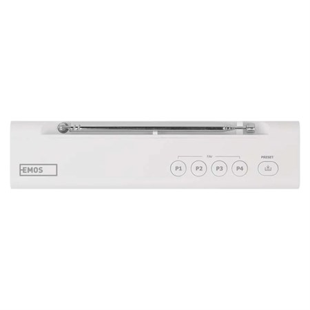 Portable radio EMOS E0091 with Bluetooth, DAB/ DAB+/ FM, white