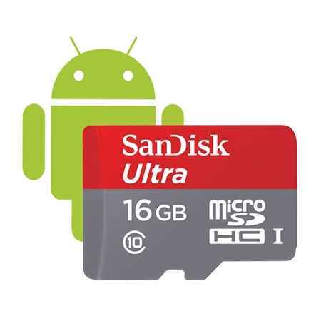 Karta paměťová SANDISK MICRO SDHC 16GB CLASS 10 + adaptér SDSQUAR-016G-GN6MA