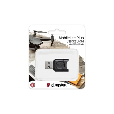 KINGSTON MobileLite Plus USB3.2 Gen1 microSDHC/SDXC UHS-II Black memory card reader