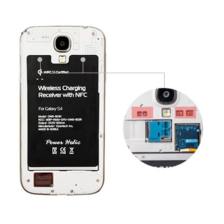 PowerHolic Galaxy S4 standard for wireless charging