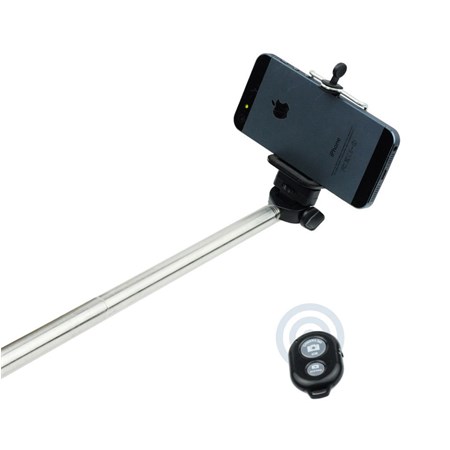 Selfie tyč BLUETOOTH BLUE STAR ružová + diaľkový ovládač