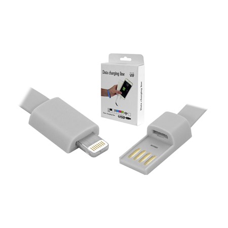 Náramok USB - iPhone 5S/5C/6/6S univerzálny sivý