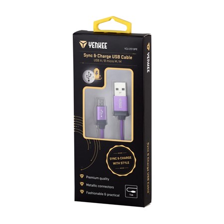 Cable YENKEE YCU 201 BPE USB/Micro USB 1m violet
