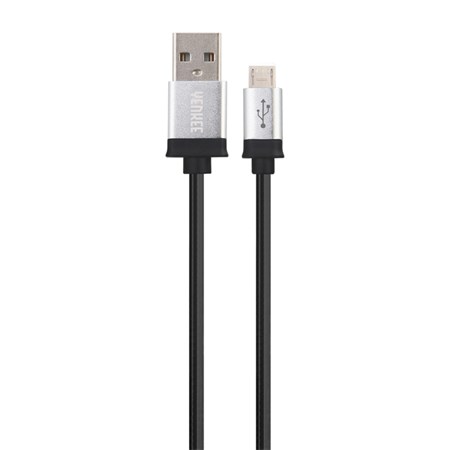 Kabel YENKEE YCU 201 BSR USB/Micro USB 1m černo/stříbrný
