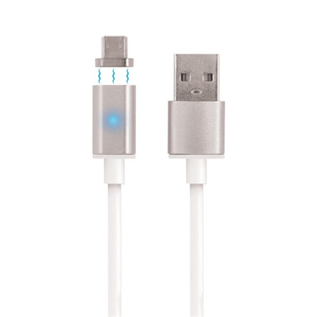 Cable FOREVER USB/Micro USB 1m white magnetic
