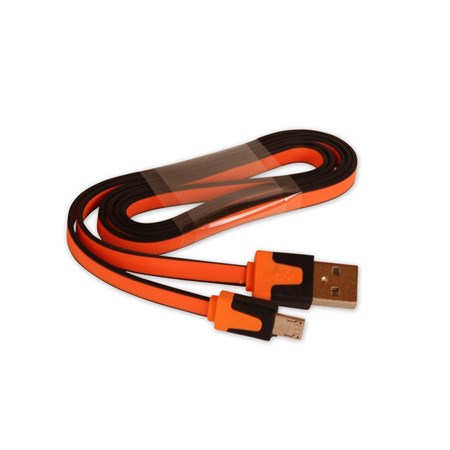 Kabel USB - Micro USB plochý ORANGE 80 cm CPA