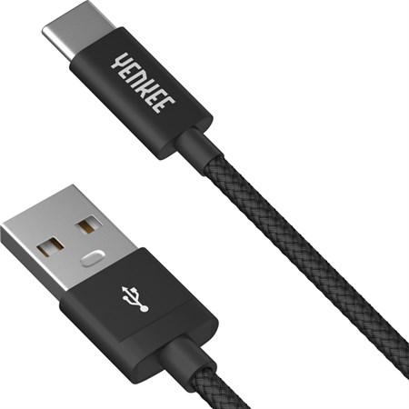 Cable YENKEE YCU 301 BK USB/USB-C 2.0 1m Black