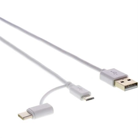 Cable SENCOR SCO 522-015 WH USB A/M-Micro B/C 2.0 1,5m White