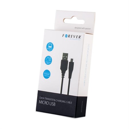 Cable FOREVER USB/Micro USB 3m Black