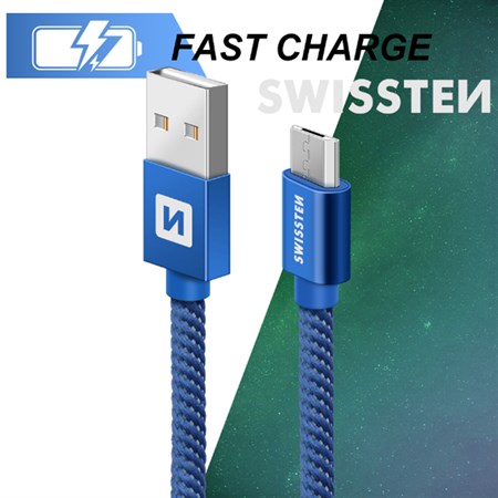 Cable SWISSTEN 71522208 USB/Micro USB 1,2m Blue