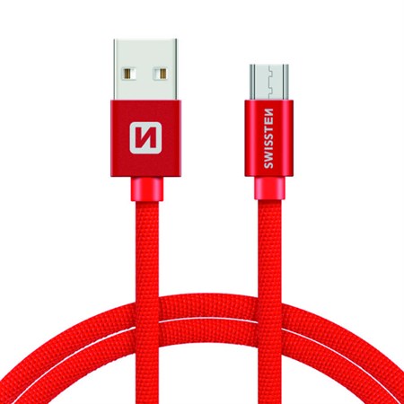 Kábel SWISSTEN 71522206 USB/Micro USB 1,2m Red
