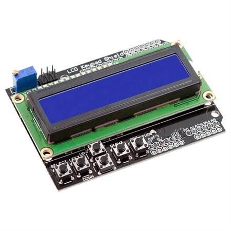Displej LCD1602A s klávesnicou, 16x2 znakov, modré podsvietenie