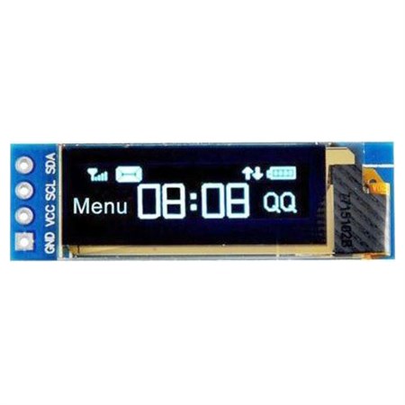 OLED display 0.91 '', 128x32 characters, IIC / I2C, 4-pin, white