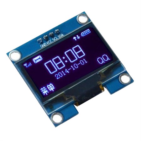 OLED display 0.96 '', 128x64 characters, IIC / I2C, 4-pin, blue