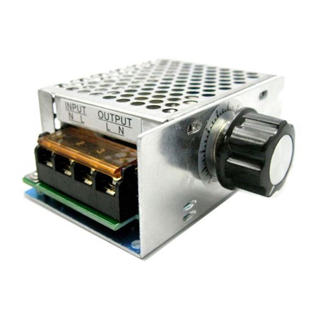 Dimmer and speed controller for commutator motors up to 4000W with cover