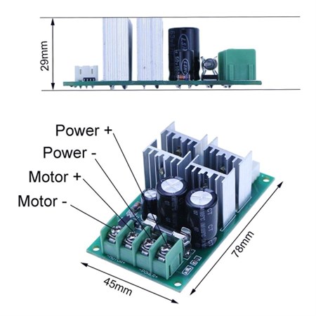 Speed controller PWM DC motors 6-60V 30A