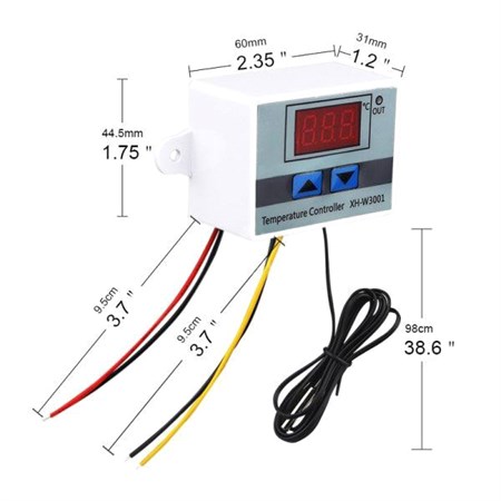 Digitální termostat XH-W3001, -50 až +110°C, napájení 24V