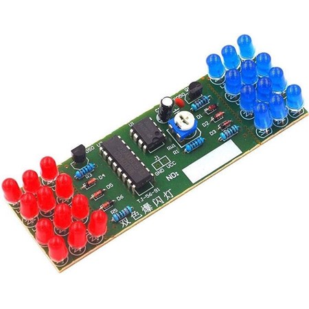 Police lighthouse kit red-blue 24LED