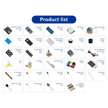 Stavebnice ACEBOTT ESP32 Basic starter kit