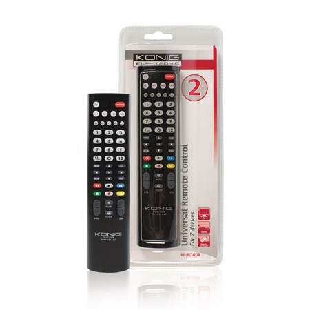Remote control TV universal KÖNIG KN-RCU20B for 2 devices