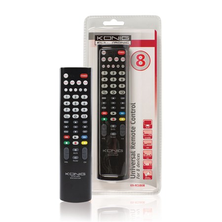 Remote control TV universal KÖNIG KN-RCU80B for 8 devices