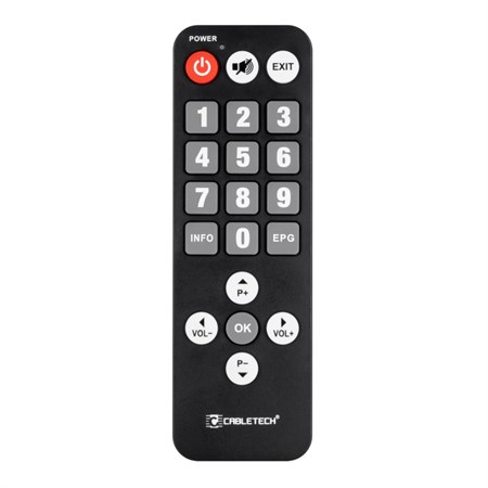 Remote control DVB-T CABLETECH PIL0367 for seniors