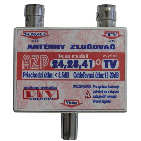 Anténny zlučovač AZP24,28,41+TV  IEC