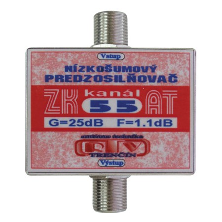 Anténny zosilňovač RTV ELEKTRONICS ZK55AT 25dB  F-F