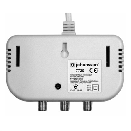 Antenna amplifier JOHANSSON 7720L, small home, with LTE filter