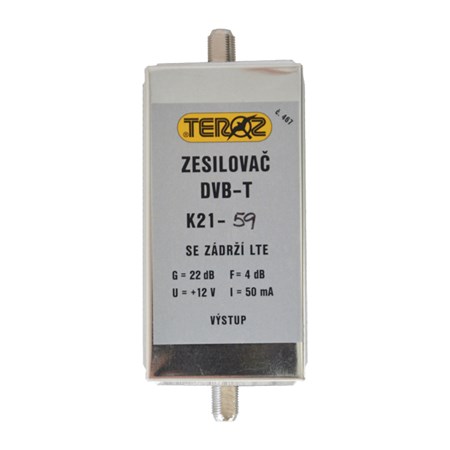 Antenna amplifier K21-K59, with LTE + GSM suppression, F-F, Teroz 467X