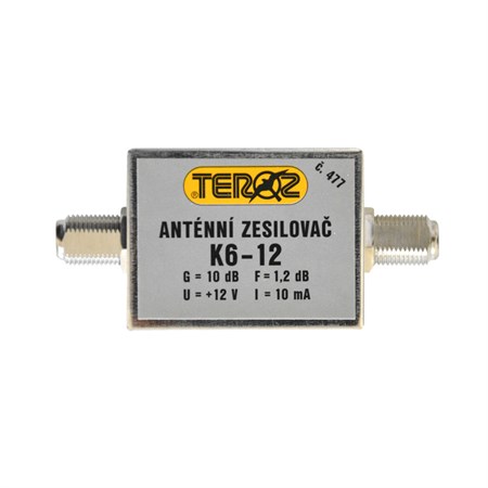Antenna amplifier Teroz 477X, DAB, G10dB, F1,2dB, U98dBµV, F-F