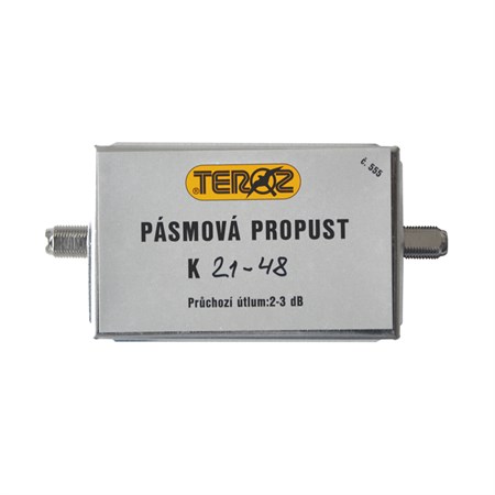 Antenna Bandpass Teroz 555X , for channels ch.21 to ch.48, filter 5G, LTE, CDMA, UFON, F-F