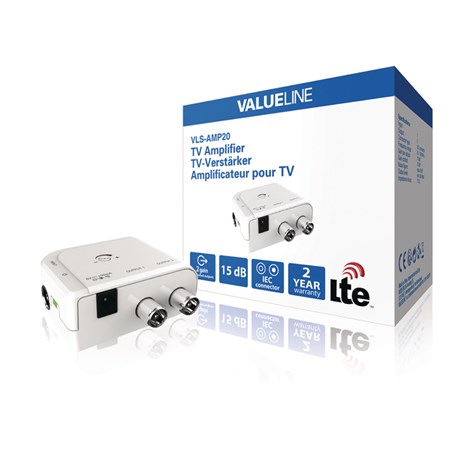 Zesilovač TV signálu domovní 15 dB, 2 výstupy VALUELINE VLS-AMP20