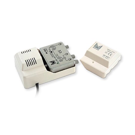 Antenna amplifier ALCAD AI-221, 47 to 862MHz, line, small house and interior