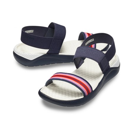 navy croc sandals