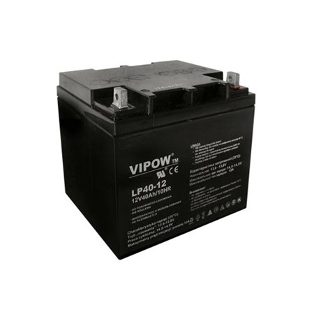 Baterie olověná 12V 40Ah VIPOW - zánovní