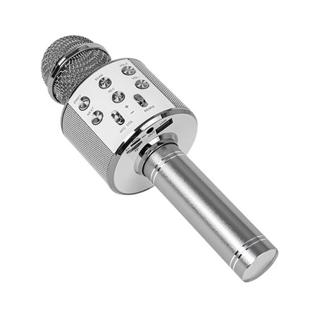 Dětský karaoke mikrofon BLOW PRM402 Silver - rozbaleno - poškozený obal