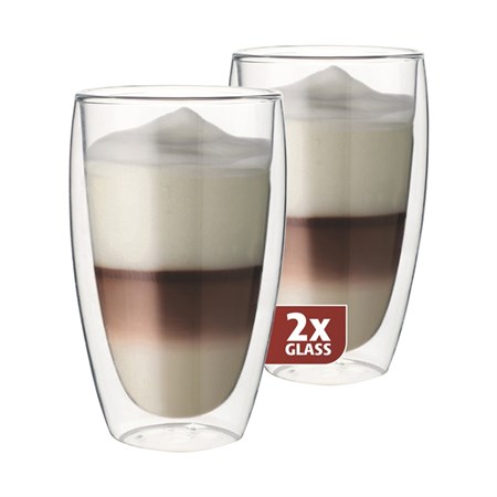 Sklenice MAXXO cafe latte 2ks 380ml - rozbaleno - poškozený originální obal