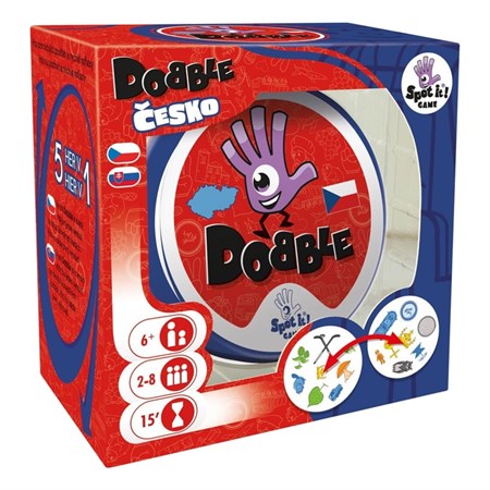 Hra stolní Dobble: Česko - rozbaleno - natržený originální obal