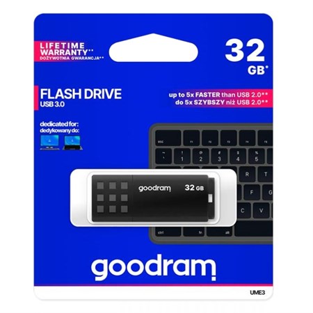 Flash disk GOODRAM USB 3.0 32GB bílo-černý - rozbaleno - natržený obal