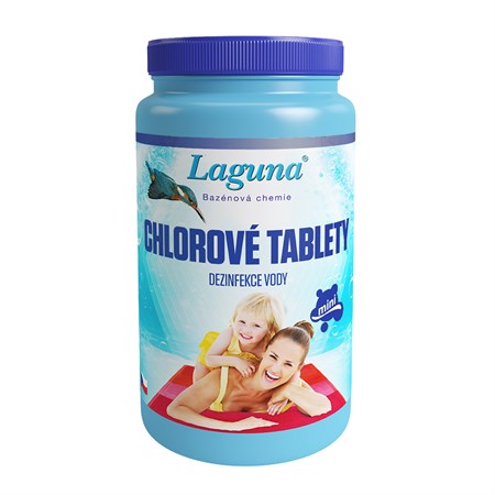 Tablety pro chlorovou dezinfekci bazénové vody LAGUNA Mini 1kg - rozbaleno - konec expirace 08/2024