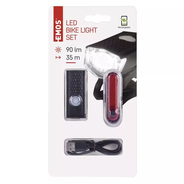 Emos led deals bike light set