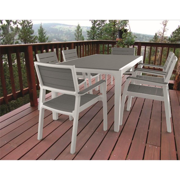 Garden table KETER Harmony White Light Grey TIPA.EU