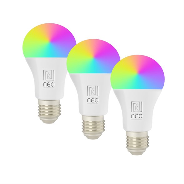 Smart LED žiarovka E27 9W RGBW IMMAX NEO 07712C WiFi Tuya sada 3ks