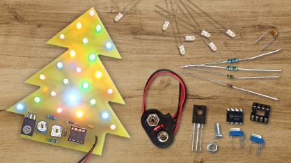 Blikající stromeček - jednoduchý návod na výrobu vánoční dekorace
