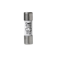 Fuse GETI GF-F02 for photovoltaic systems 16A/1000V DC