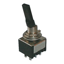 Toggle switch    2pol./6pin  ON-ON plastic