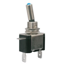 Toggle switch   2pol./2pin  ON-OFF 12VDC/25A (blue LED)